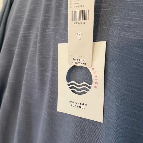 Anthropologie Daily Practice Side-twist Tee Dress. Gray with blue undertones. - Picture 5 of 7